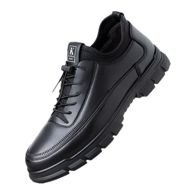 Business Formal Leather Shoes Black Casual Soft Upper - Image 2