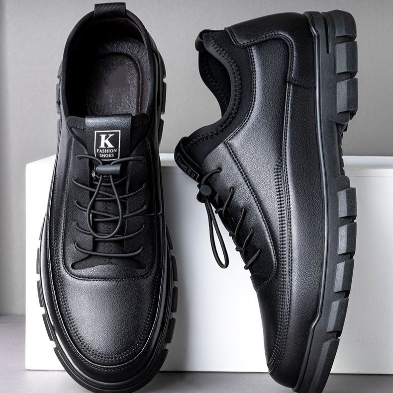 Business Formal Leather Shoes Black Casual Soft Upper - Image 4
