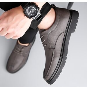 Men's Business Casual Leather Shoes Retro Trendy Youth