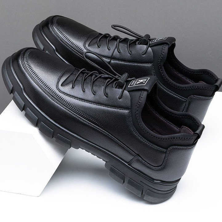 Business Formal Leather Shoes Black Casual Soft Upper - Image 5