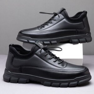Business Formal Leather Shoes Black Casual Soft Upper